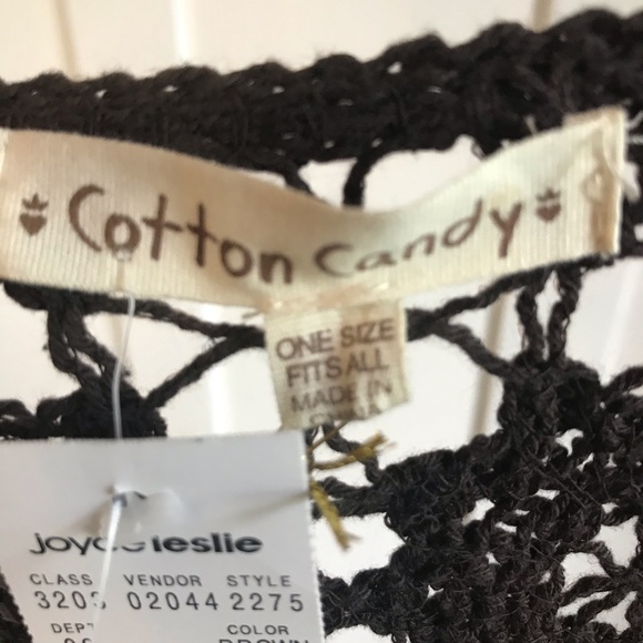 Cotton Candy BoHo Crocheted Poncho NWT - Picture 3 of 8